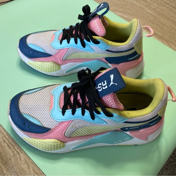 Puma RS-X Junior Dark Denim Gulf Stream Running System Girl’s Sneakers Size 4.5 - Picture 1 of 12